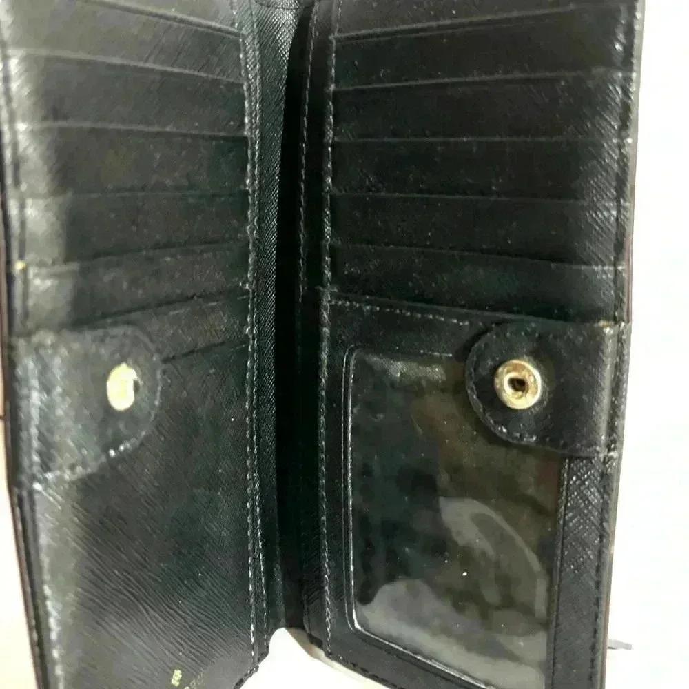 Kate spade beige/ black leather wallet